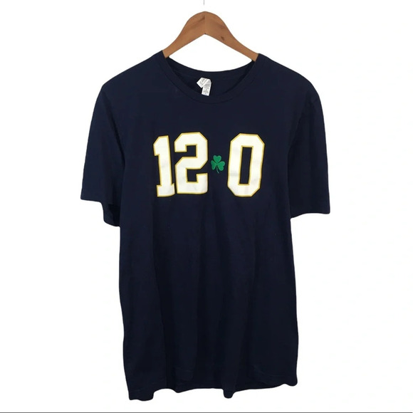 TS715 Mens Bella Canvas NOTRE DAME Fighting IRISH Football T Shirt XL - Picture 1 of 3